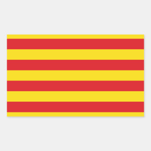 Spanien: La Senyera Catalonia Rektangulärt Klistermärke