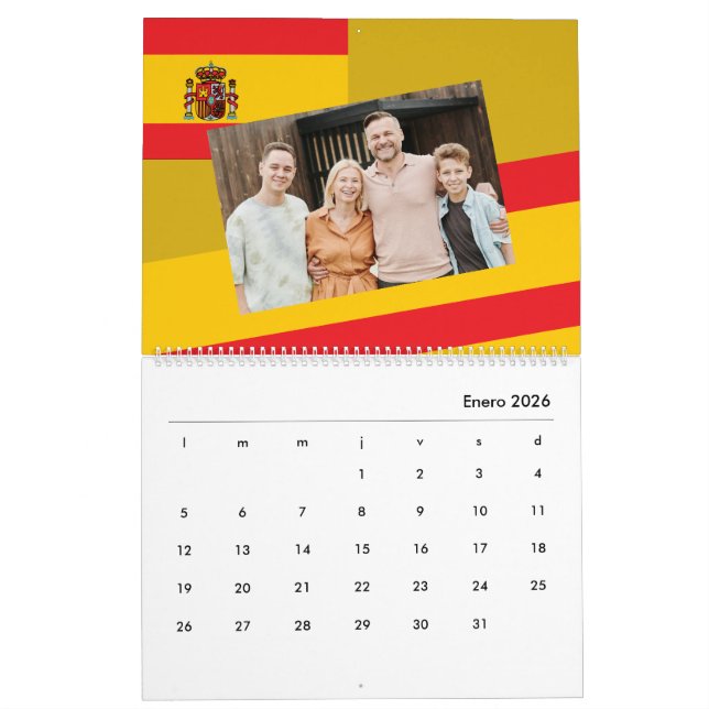 Spanien | Lägg till den spanska fotofärgen Kalender (Jan 2026)