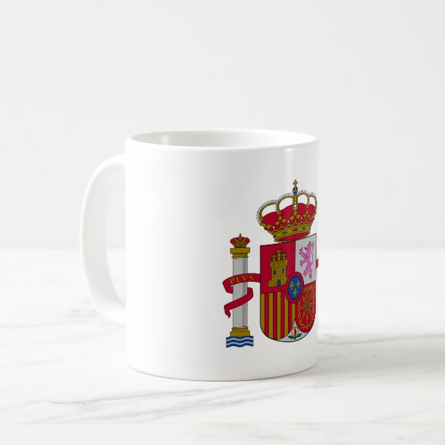 Spanien land vapensköld symbol emblem flagga kaffemugg (Framsida vänster)