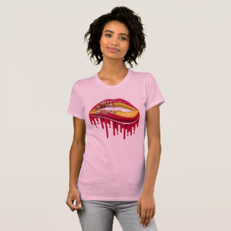 Spanien läppar stolthet rot flagga t shirt