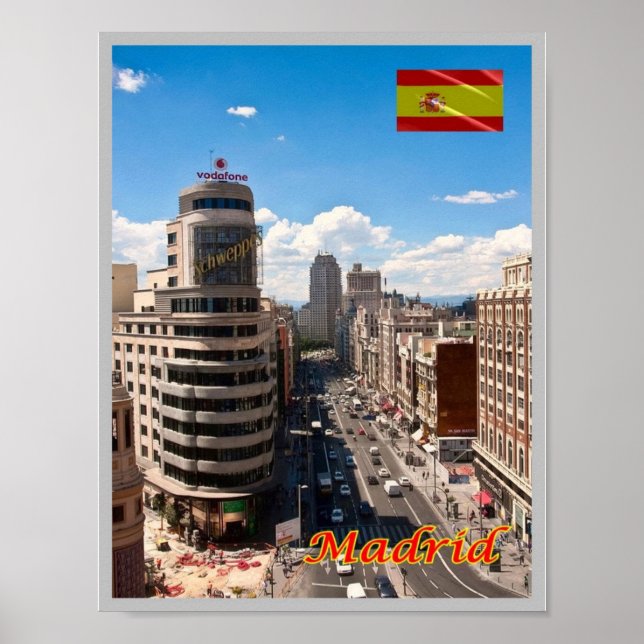 Spanien - Madrid - centrala Avenu - Poster (Framsidan)