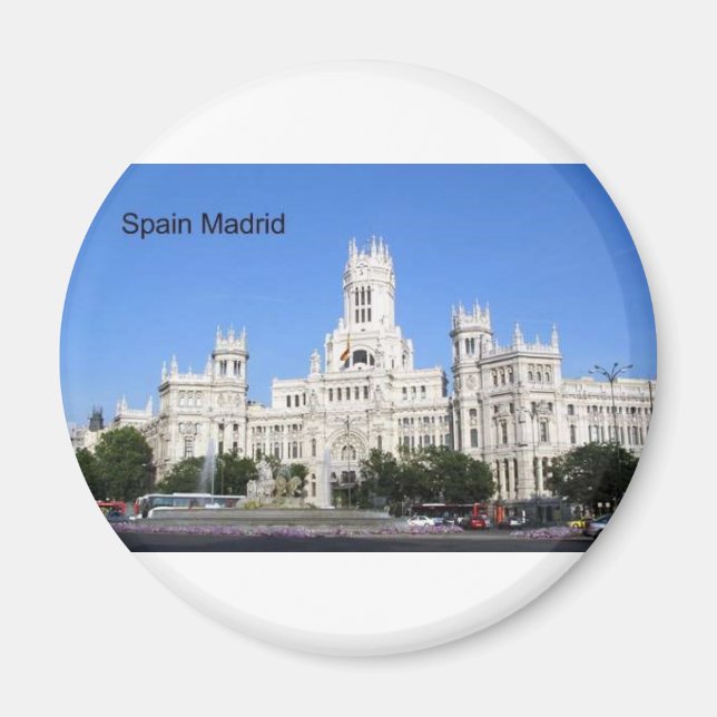 Spanien, Madrid City Hall Plaza de Cibeles (St.K.) Magnet (Framsidan)