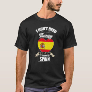 Spanien Madrid Flagga Traveler Turists Vacationsts T Shirt