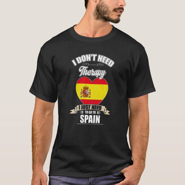 Spanien Madrid Flagga Traveler Turists Vacationsts T Shirt (Framsida)