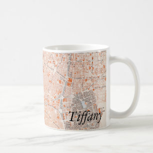 Spanien: Madrid karta, C1920 Kaffemugg