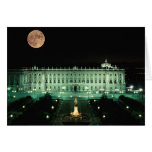 Spanien, Madrid, Kungliga palatset och Plaza de Hälsningskort
