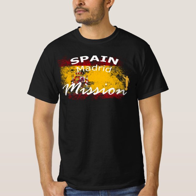 Spanien Madrid Mormon LDS Uppdrag T Shirt (Framsida)