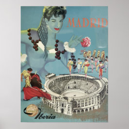 Spanien - Madrid Vintage resor Poster