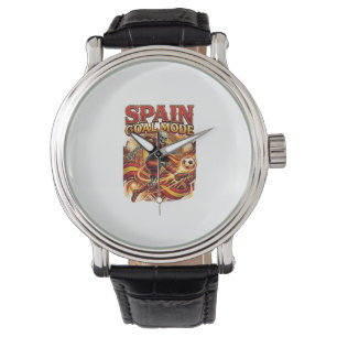 Spanien Mål Läge Skelett Anfallare Nationer Street Armbandsur