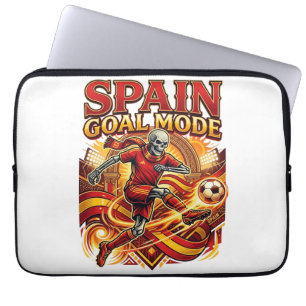 Spanien Mål Läge Skelett Anfallare Nationer Street Laptop Fodral