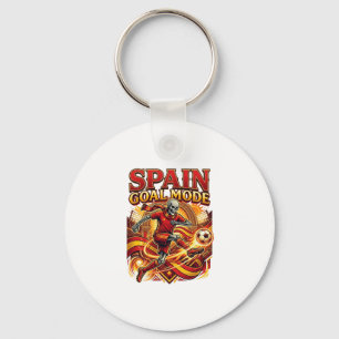 Spanien Mål Läge Skelett Anfallare Nationer Street Nyckelring