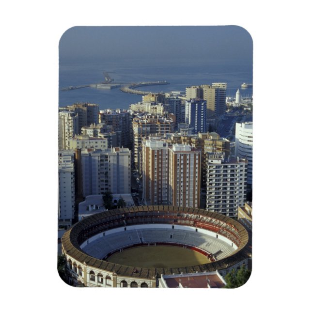 Spanien, Malaga, Andalusien Utsikt över Plaza de T Magnet (Vertikal)