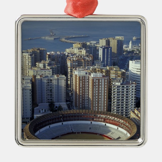 Spanien, Malaga, Andalusien View of Plaza de Toros Julgransprydnad Metall (Framsidan)