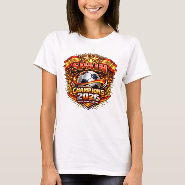 Spanien Mästare 2026   T Shirt (Framsida)
