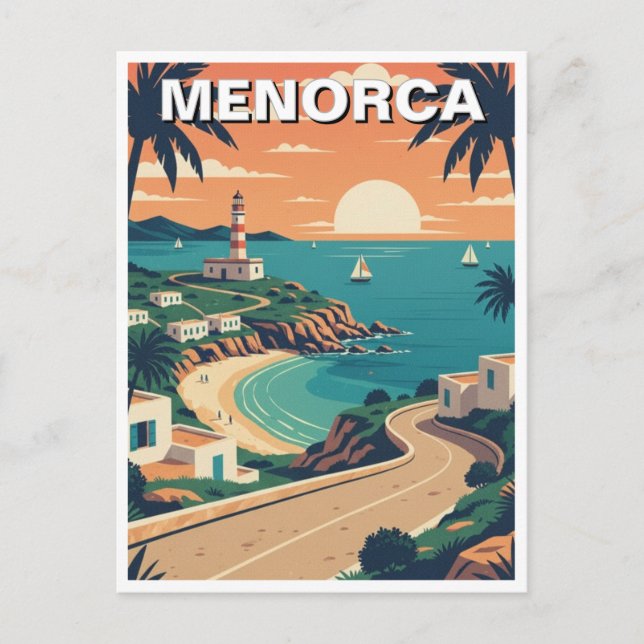 Spanien Menorca vycard Vykort (Framsida)