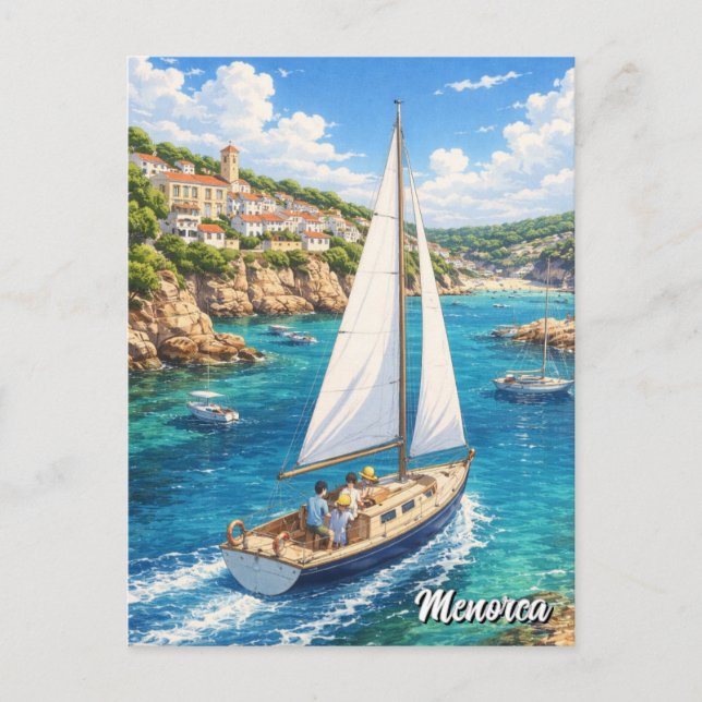 Spanien Menorca vykort (Framsida)