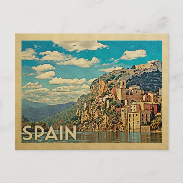 Spanien Miravet vycard Vintage resor Vykort (Framsida)