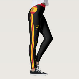 Spanien och Flagga mode, resa/fläkt Leggings