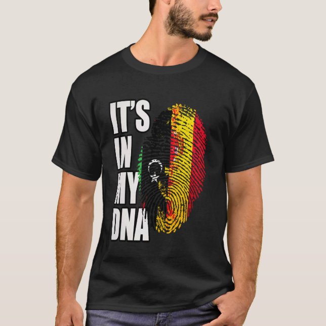Spanien och libysk DNA-arv Flagga T Shirt (Framsida)