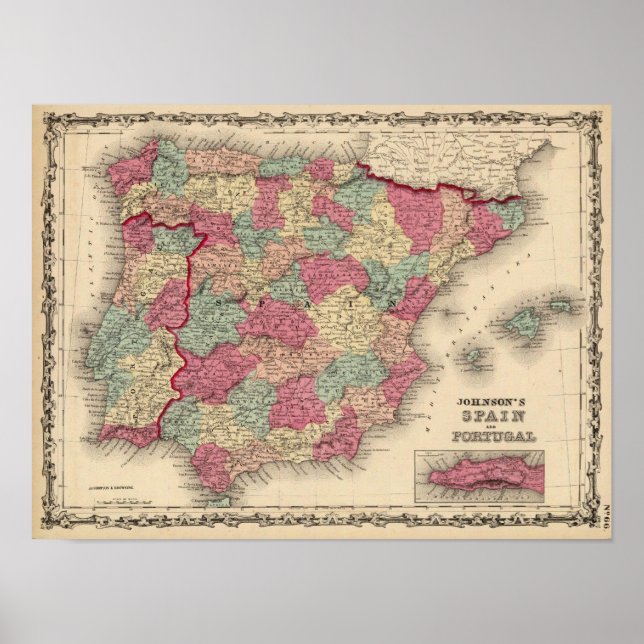 Spanien och Portugal 12 Poster (Framsidan)