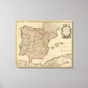 Spanien och Portugal 16 Canvastryck