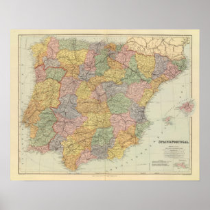 Spanien och Portugal 18 Poster