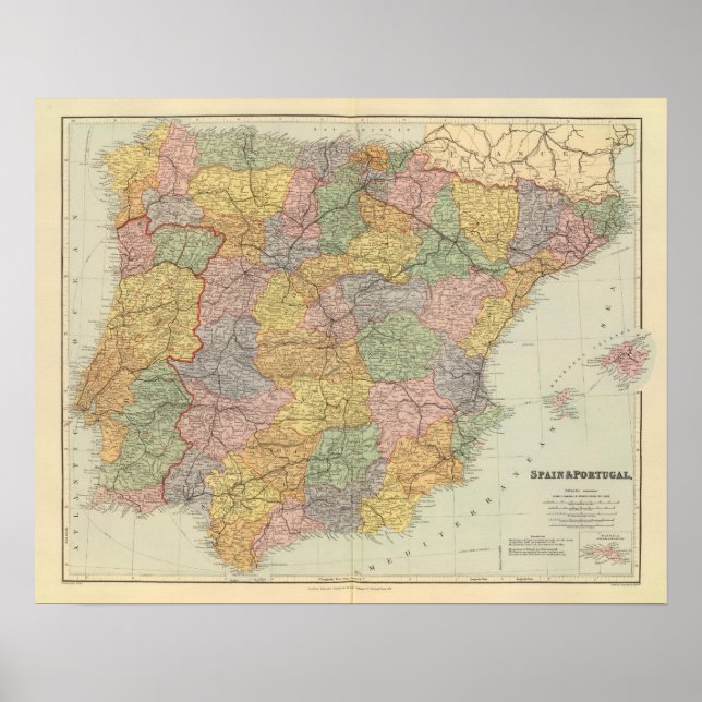 Spanien och Portugal 18 Poster (Framsidan)