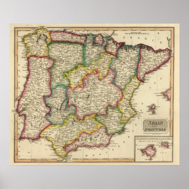 Spanien och Portugal 19 Poster (Framsidan)