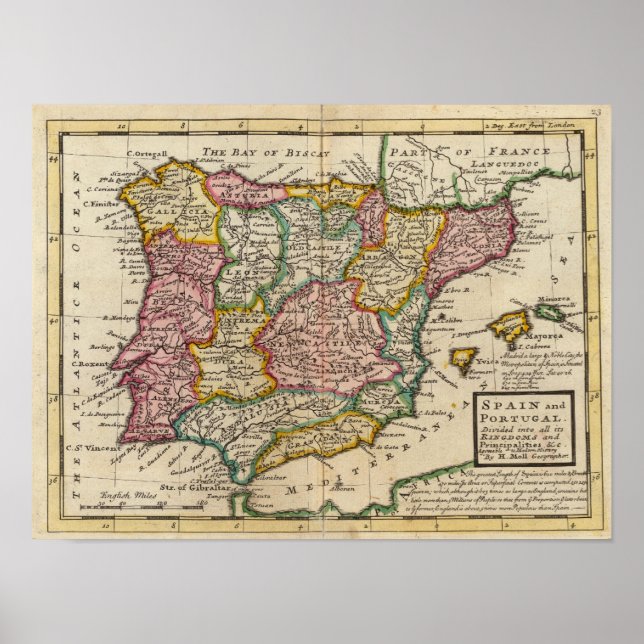 Spanien och Portugal 6 Poster (Framsidan)