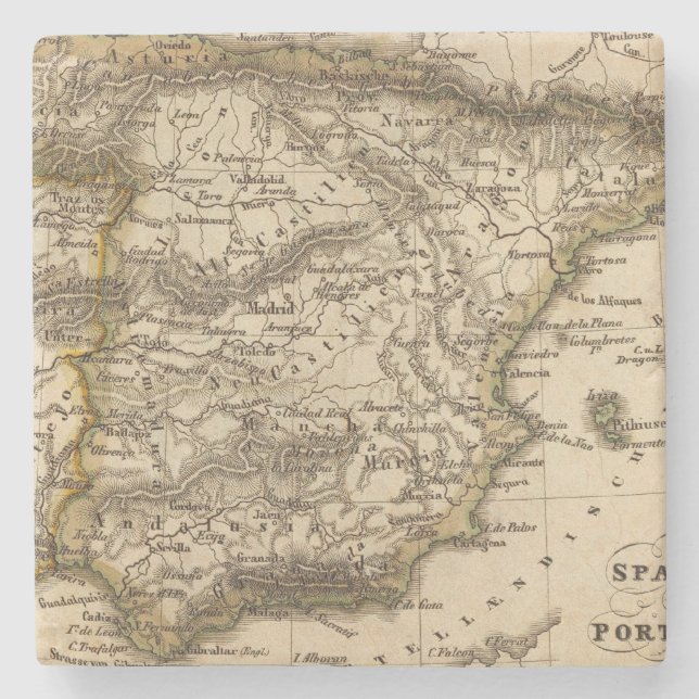 Spanien och Portugal 8 Stenunderlägg (Framsidan)