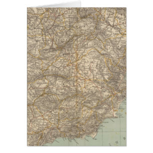 Spanien och Portugal Atlas Karta Hälsningskort