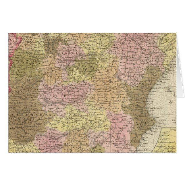 Spanien och Portugal Hälsningskort (Framsidan Horizontal)