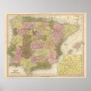 Spanien och Portugal Poster