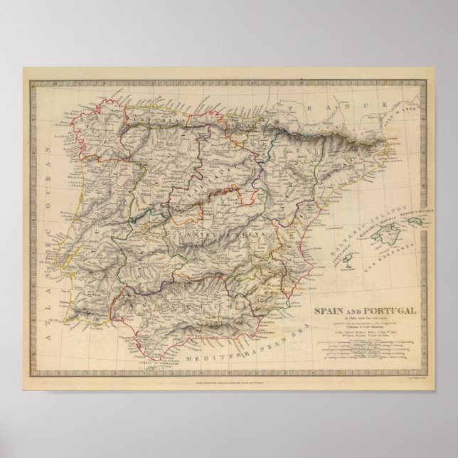 Spanien och Portugal Poster (Framsidan)