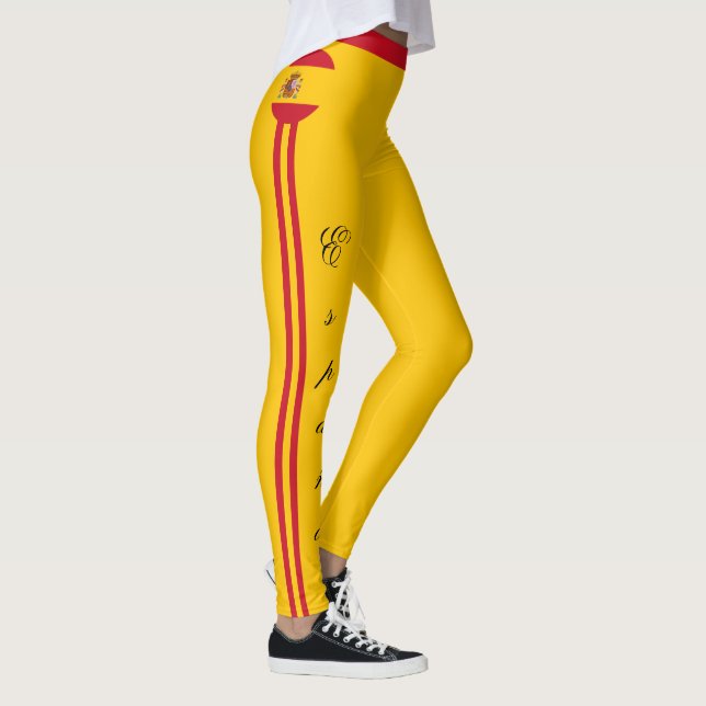 Spanien och spanska Flagga, mode, resa/fläkt Le Leggings (Höger)