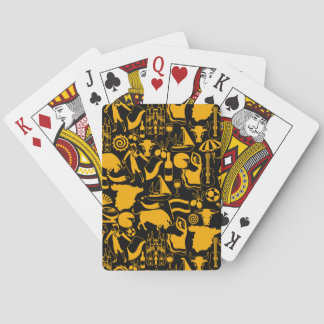 Spanien och spanska traditioner, svart och Orange Casinokort