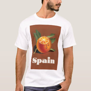 Spanien orange resa affisch t shirt