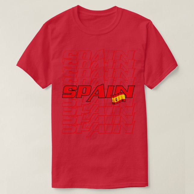 Spanien - överlappande text 1 t shirt (Design framsida)
