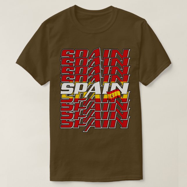 Spanien - överlappande text 3 t shirt (Design framsida)