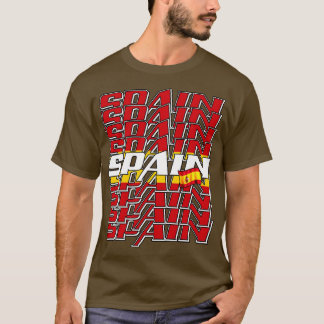 Spanien - överlappande text 3 t shirt