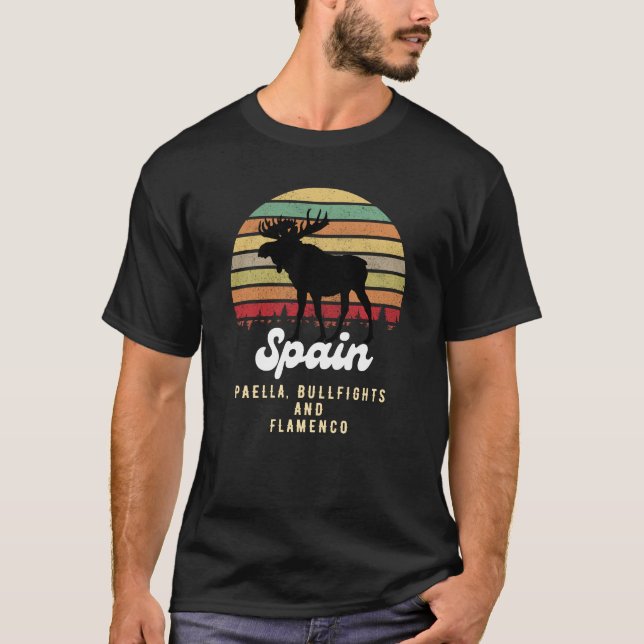 Spanien paella bullfights flamenco t shirt (Framsida)
