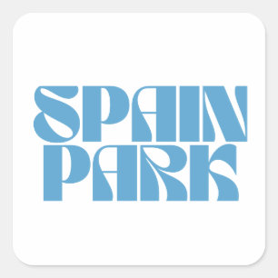 Spanien Park Jaguars Retro Sticker Fyrkantigt Klistermärke