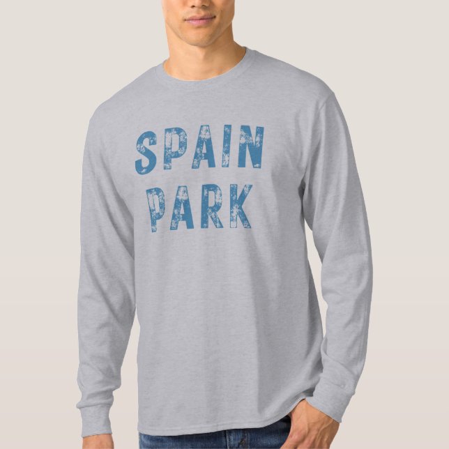 Spanien Park Jaguars stämplade skjortan med tre mä T Shirt (Framsida)