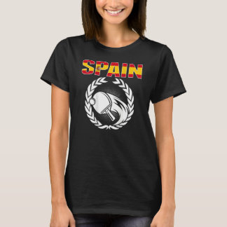 Spanien Ping Pong Spain Bord Tennis Team Support T Shirt