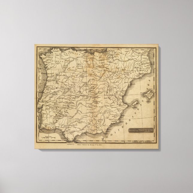 Spanien, Portugal 14 Canvastryck (Framsida)