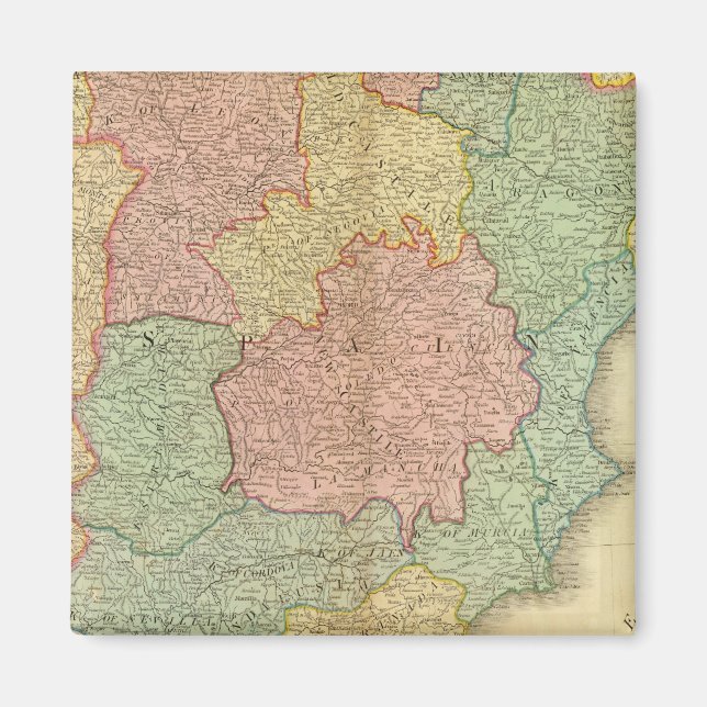 Spanien, Portugal 4 Magnet (Framsidan)