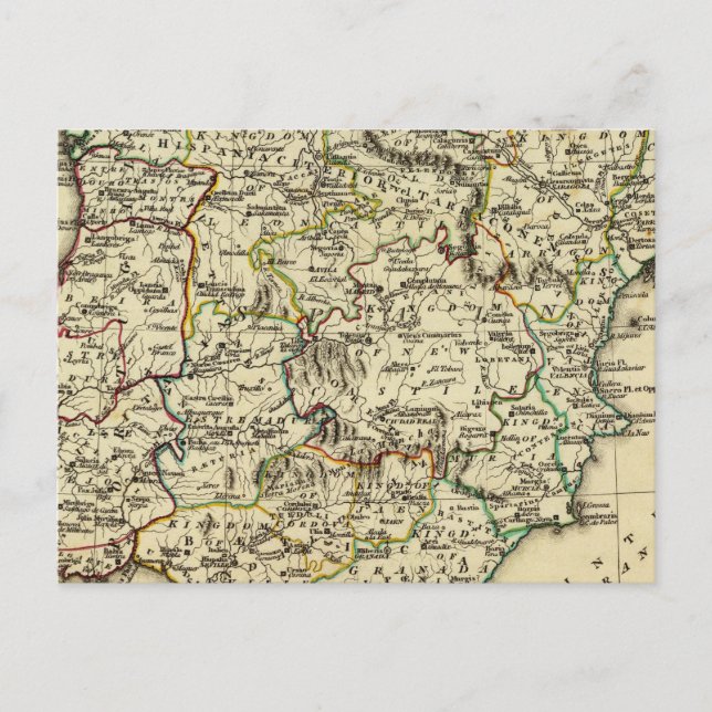 Spanien, Portugal 6 Vykort (Framsida)