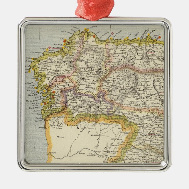 Spanien Portugal 7 Julgransprydnad Metall (Framsidan)
