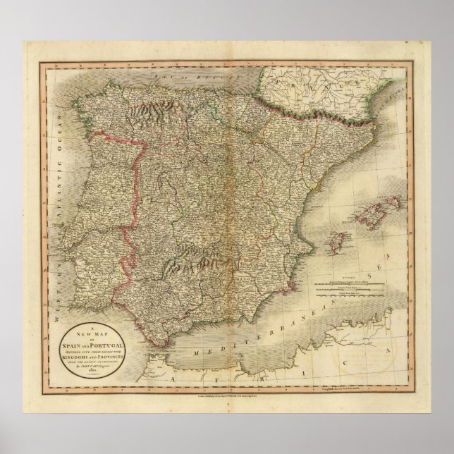 Spanien, Portugal 8 Poster (Framsidan)