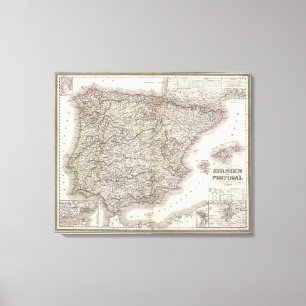 Spanien, Portugal Canvastryck